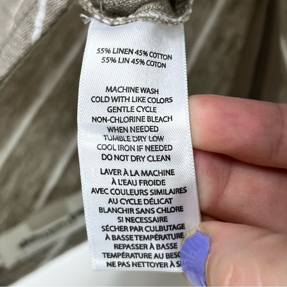 BeachLunchLounge Linen and Cotton Striped Jumpsuit Size Small - Picture 8 of 9